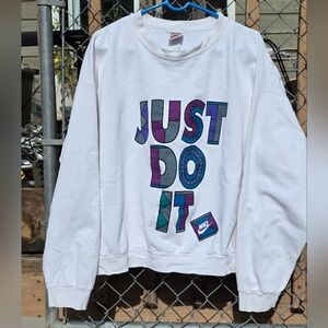 Rare Vintage 90s Nike Urban Jungle Gym Just Do It Crewneck Sweatshirt Sz MGL